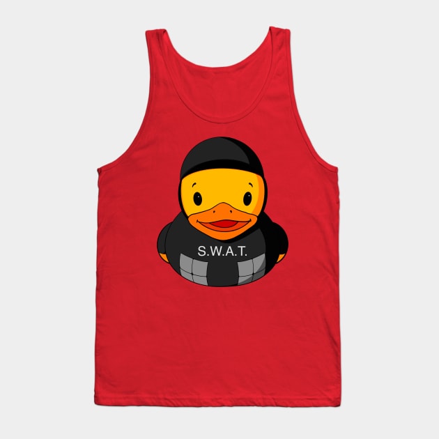 Swat Police Rubber Duck Tank Top by Alisha Ober Designs